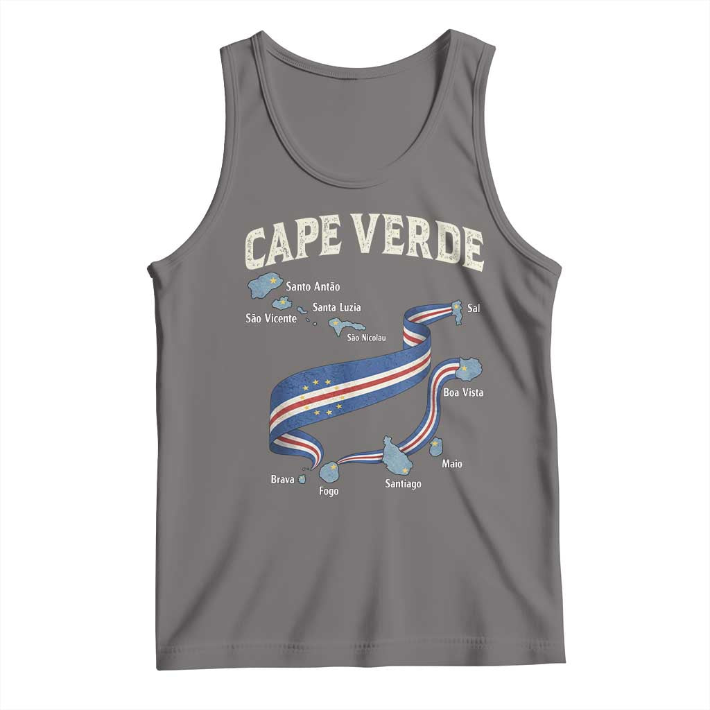 Cape Verde Islands Map National Flag Tank Top Cabo Verde Archipelago Geography Pride