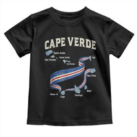 Cape Verde Islands Map National Flag Toddler T Shirt Cabo Verde Archipelago Geography Pride