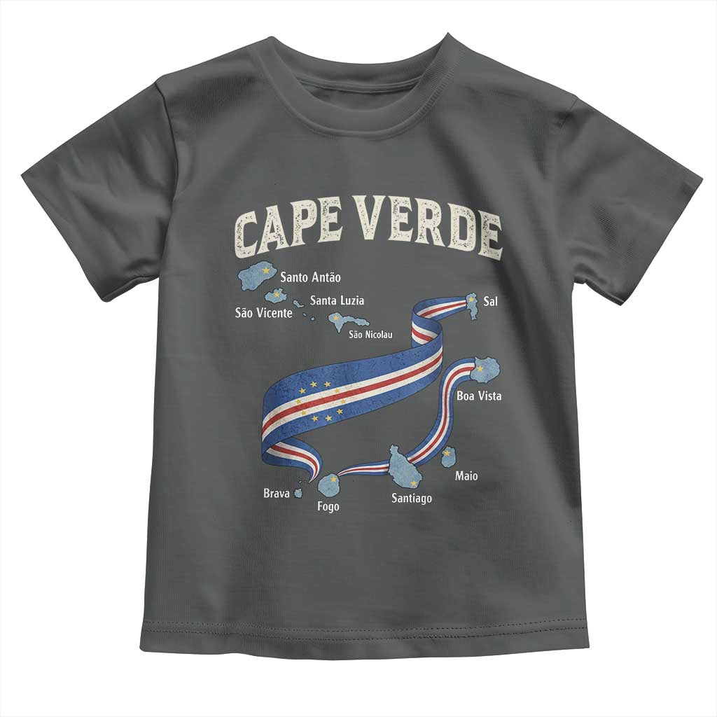 Cape Verde Islands Map National Flag Toddler T Shirt Cabo Verde Archipelago Geography Pride