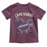 Cape Verde Islands Map National Flag Toddler T Shirt Cabo Verde Archipelago Geography Pride