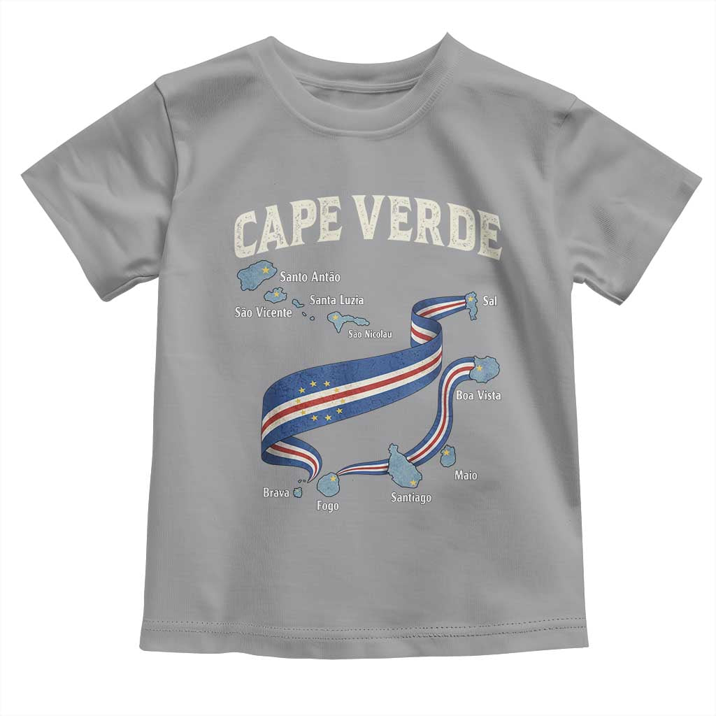 Cape Verde Islands Map National Flag Toddler T Shirt Cabo Verde Archipelago Geography Pride