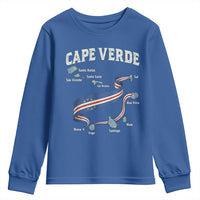 Cape Verde Islands Map National Flag Youth Sweatshirt Cabo Verde Archipelago Geography Pride