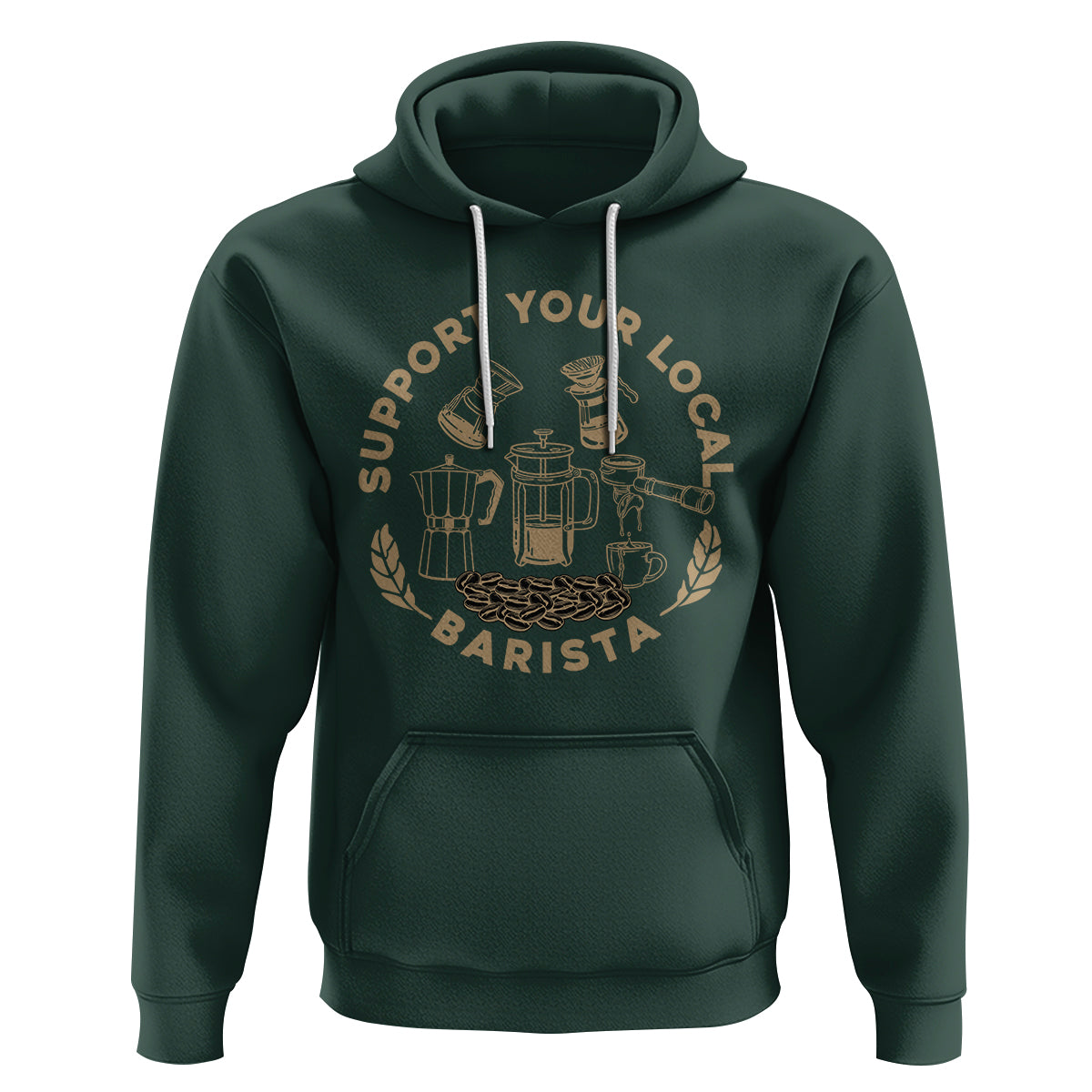 Support Your Local Barista Hoodie Coffee Dealer Things - Wonder Print Shop