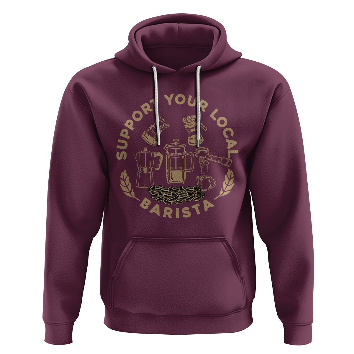 Support Your Local Barista Hoodie Coffee Dealer Things - Wonder Print Shop