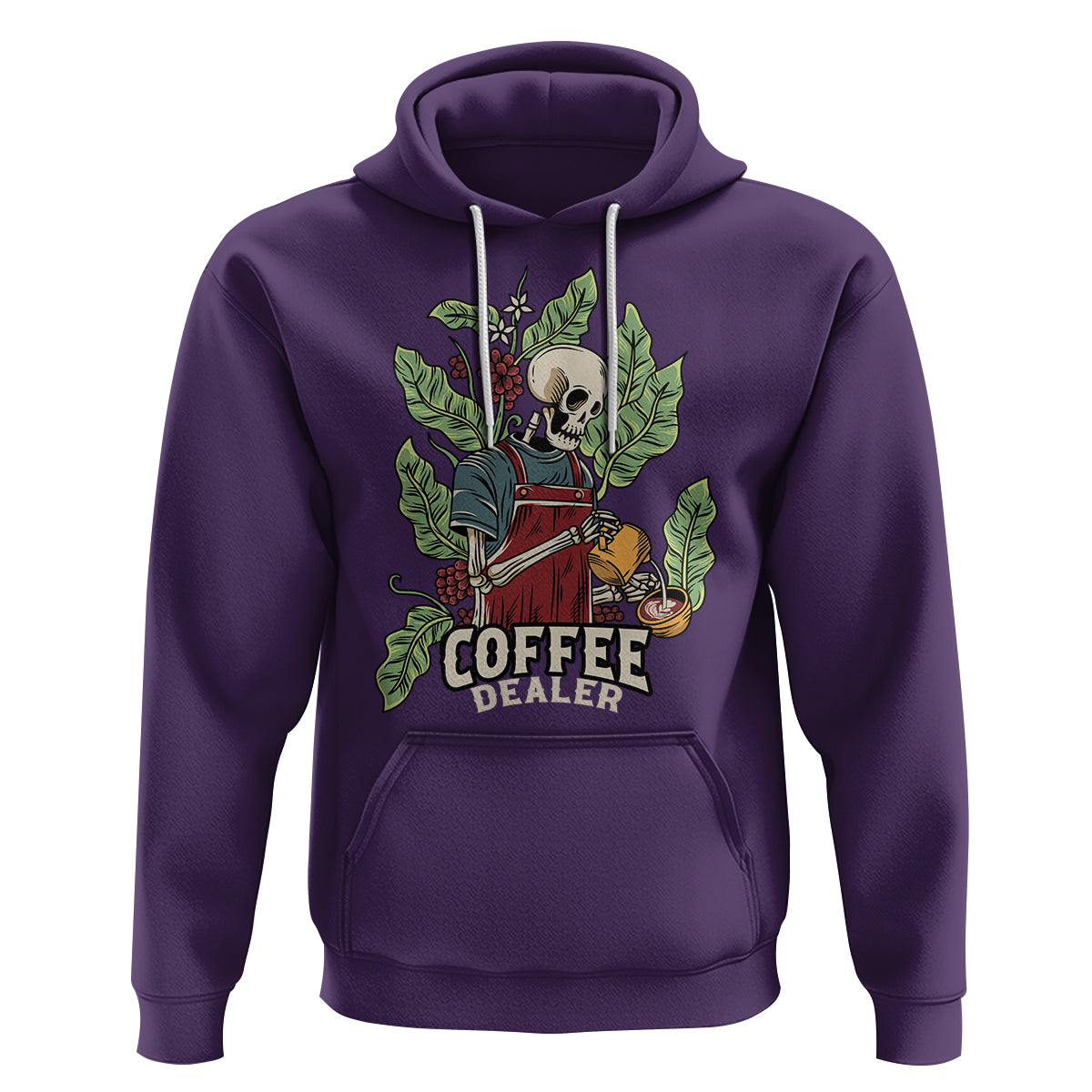 Skeleton Barista Hoodie Coffee Dealer Latte Lover - Wonder Print Shop