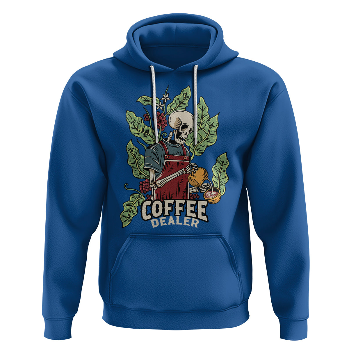 Skeleton Barista Hoodie Coffee Dealer Latte Lover - Wonder Print Shop
