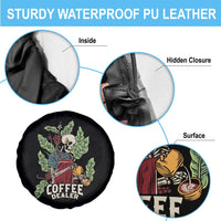 Skeleton Barista Spare Tire Cover Coffee Dealer Latte Lover