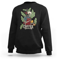 Skeleton Barista Sweatshirt Coffee Dealer Latte Lover - Wonder Print Shop