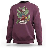 Skeleton Barista Sweatshirt Coffee Dealer Latte Lover - Wonder Print Shop