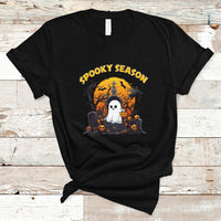 Halloween T Shirt Spooky Season Ghost Boo Scary Night Halloween Costume - Wonder Print Shop