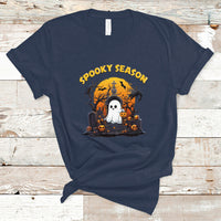 Halloween T Shirt Spooky Season Ghost Boo Scary Night Halloween Costume - Wonder Print Shop