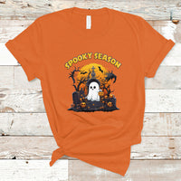 Halloween T Shirt Spooky Season Ghost Boo Scary Night Halloween Costume - Wonder Print Shop