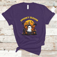Halloween T Shirt Spooky Season Ghost Boo Scary Night Halloween Costume - Wonder Print Shop