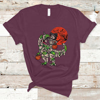 Halloween T Shirt Halloween Skeleton Riding Dinosaur Funny Scary Pumpkin - Wonder Print Shop