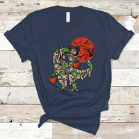 Halloween T Shirt Halloween Skeleton Riding Dinosaur Funny Scary Pumpkin - Wonder Print Shop