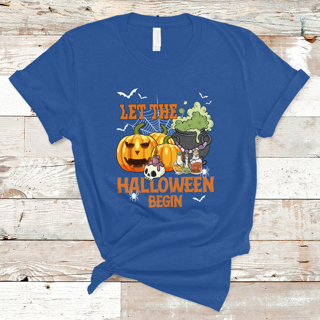 Halloween T Shirt Let The Halloween Begin Scary Pumpkin Halloween Costume - Wonder Print Shop