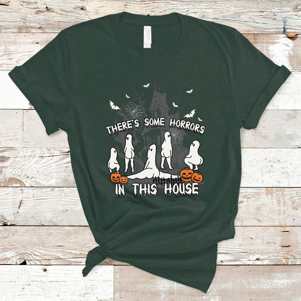 Halloween T Shirt There's Some Horrors In This House Ghosts Pumpkin Halloween - Wonder Print Shop