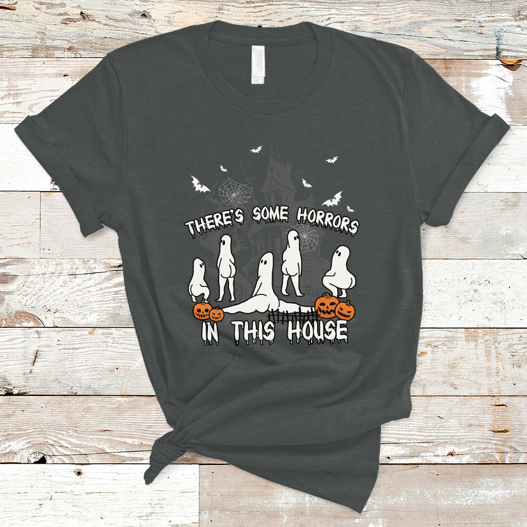 Halloween T Shirt There's Some Horrors In This House Ghosts Pumpkin Halloween - Wonder Print Shop