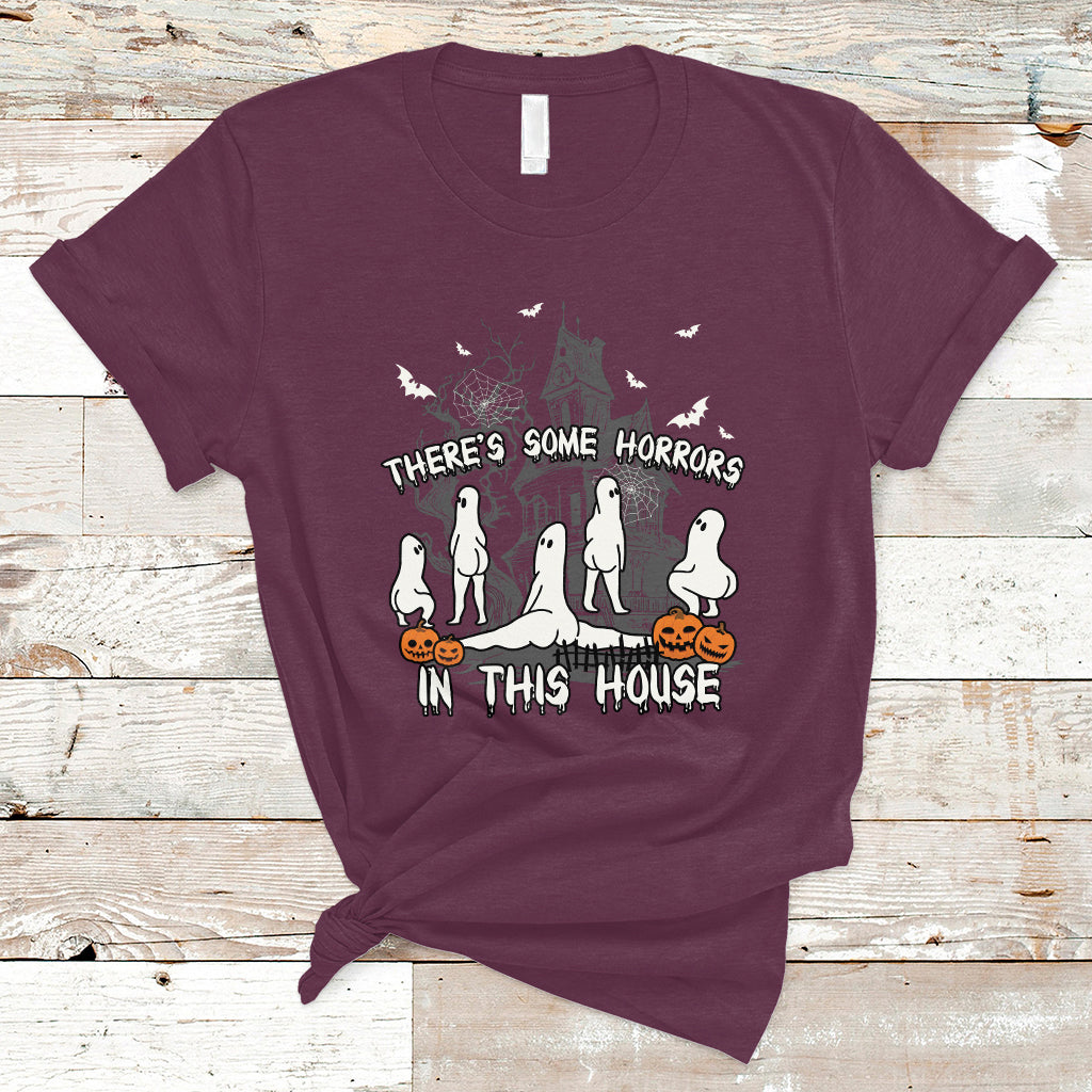 Halloween T Shirt There's Some Horrors In This House Ghosts Pumpkin Halloween - Wonder Print Shop