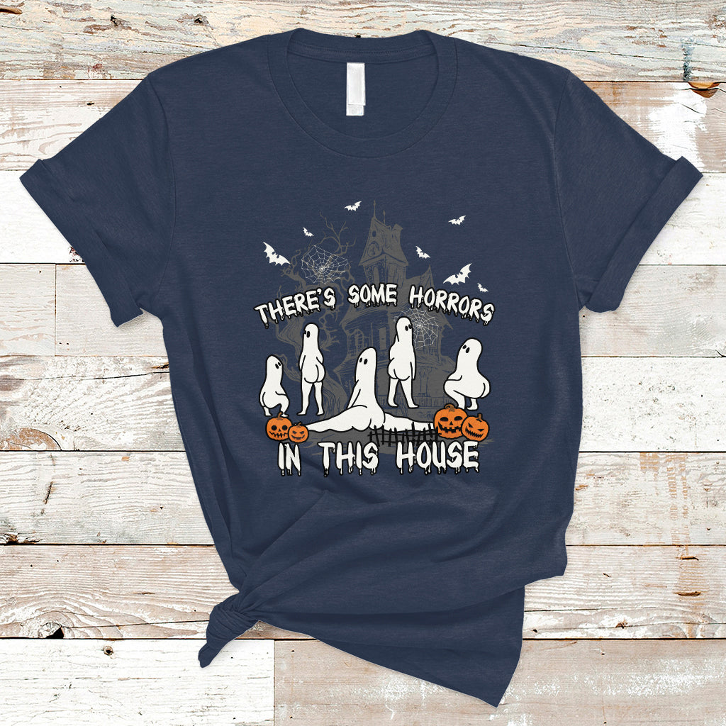 Halloween T Shirt There's Some Horrors In This House Ghosts Pumpkin Halloween - Wonder Print Shop