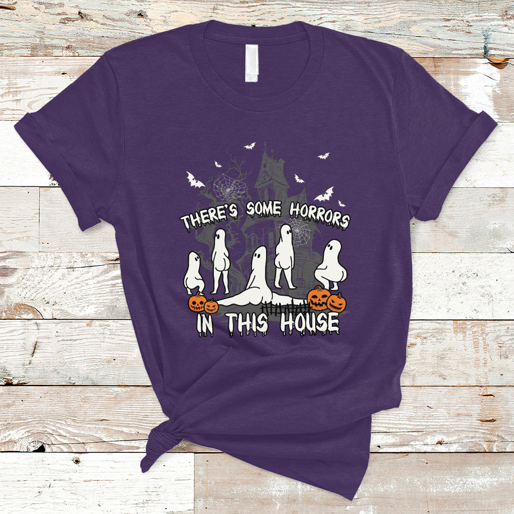 Halloween T Shirt There's Some Horrors In This House Ghosts Pumpkin Halloween - Wonder Print Shop