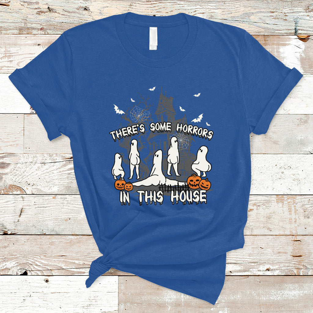 Halloween T Shirt There's Some Horrors In This House Ghosts Pumpkin Halloween - Wonder Print Shop