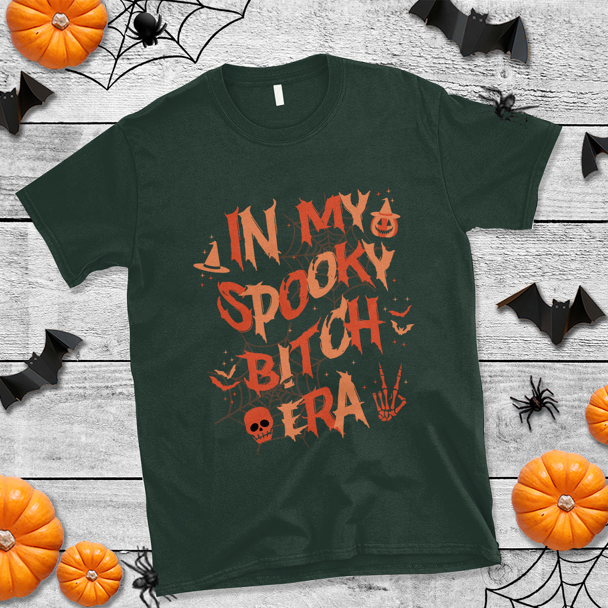Halloween T Shirt In My Spooky Bitch Era Halloween Costumes Pumpkin Season - Wonder Print Shop