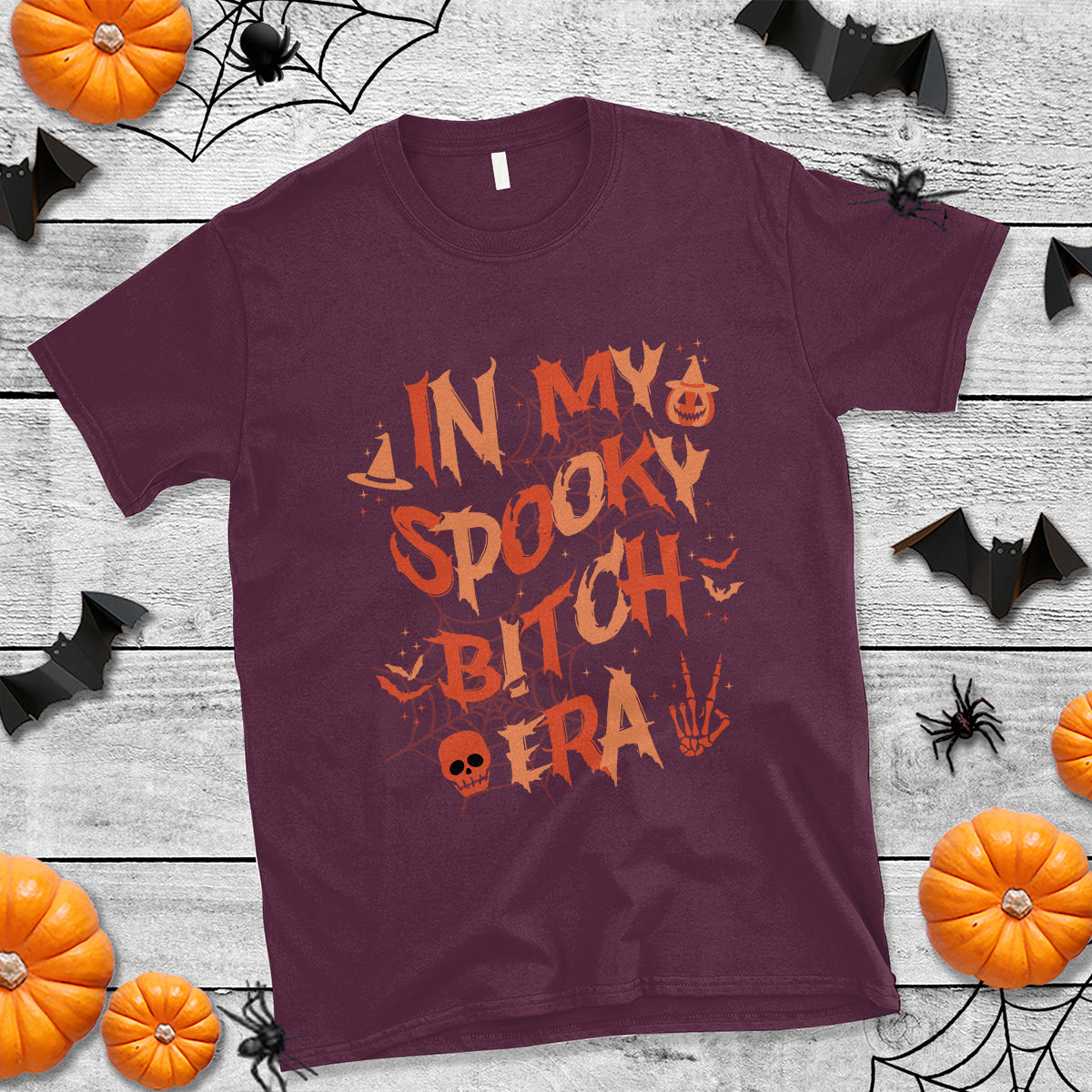 Halloween T Shirt In My Spooky Bitch Era Halloween Costumes Pumpkin Season - Wonder Print Shop