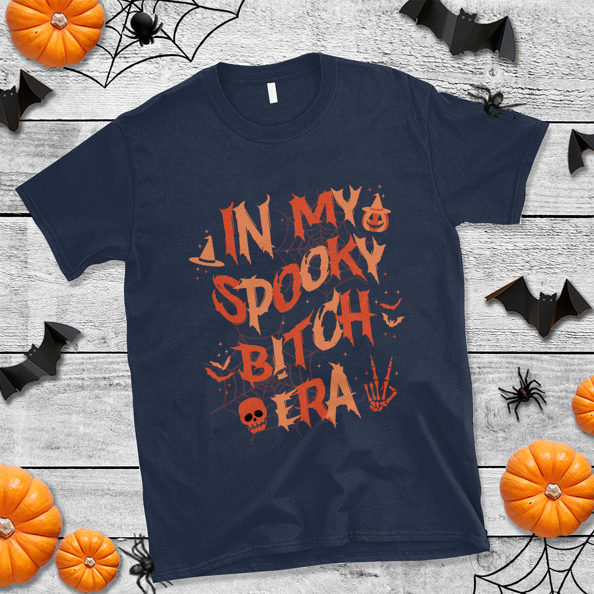 Halloween T Shirt In My Spooky Bitch Era Halloween Costumes Pumpkin Season - Wonder Print Shop