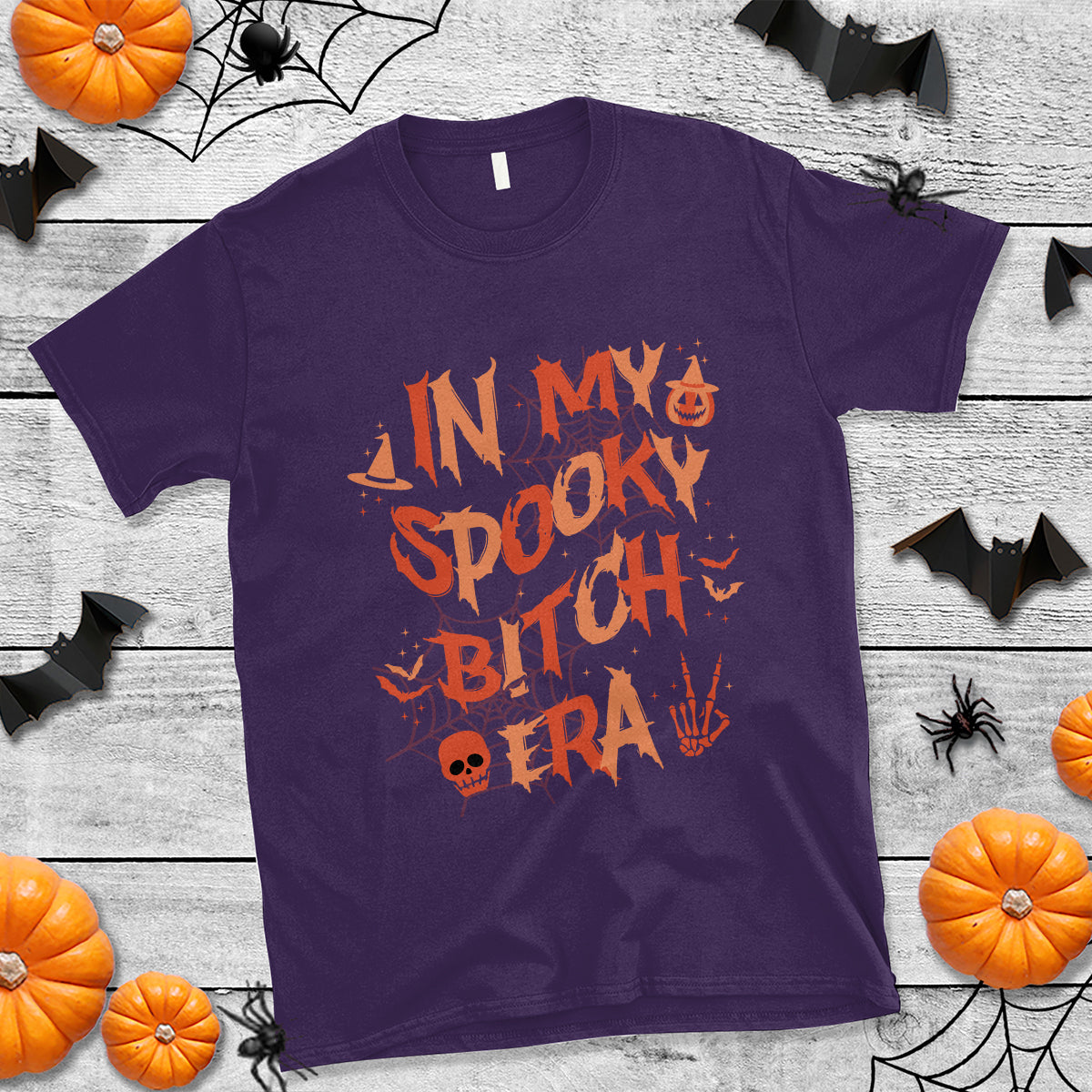 Halloween T Shirt In My Spooky Bitch Era Halloween Costumes Pumpkin Season - Wonder Print Shop
