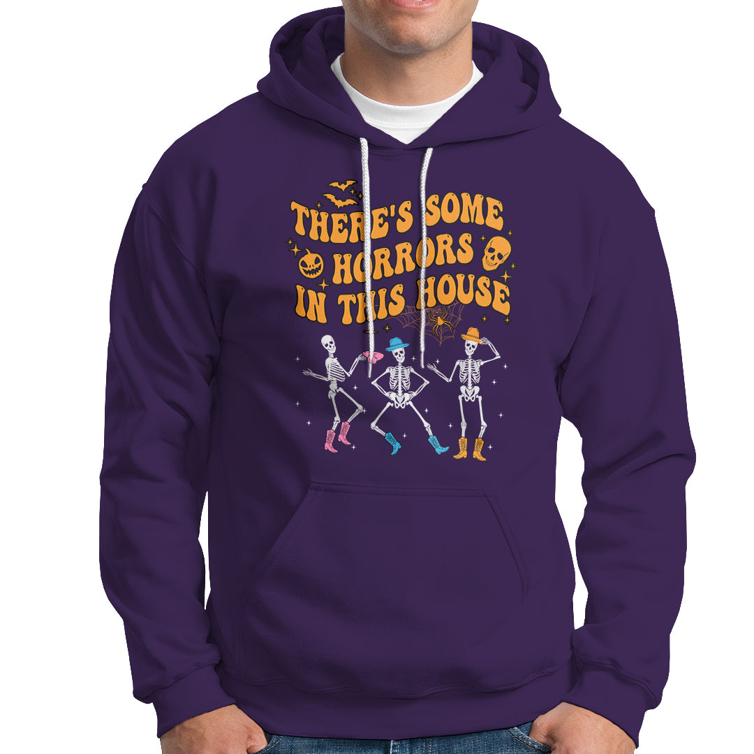 Halloween Hoodie There's Some Horrors In This House Spooky Halloween Skeleton - Wonder Print Shop
