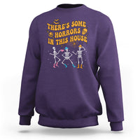 Halloween Sweatshirt There's Some Horrors In This House Spooky Halloween Skeleton - Wonder Print Shop