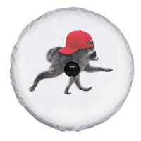 Funny Jimothy Raccoon Wearing Red Cap Graphic Spare Tire Cover Viral Seattle Trash Panda Feral Legend