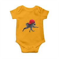 Funny Jimothy Raccoon Wearing Red Cap Graphic Baby Onesie Viral Seattle Trash Panda Feral Legend