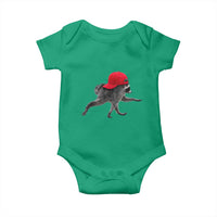 Funny Jimothy Raccoon Wearing Red Cap Graphic Baby Onesie Viral Seattle Trash Panda Feral Legend