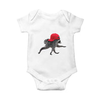 Funny Jimothy Raccoon Wearing Red Cap Graphic Baby Onesie Viral Seattle Trash Panda Feral Legend