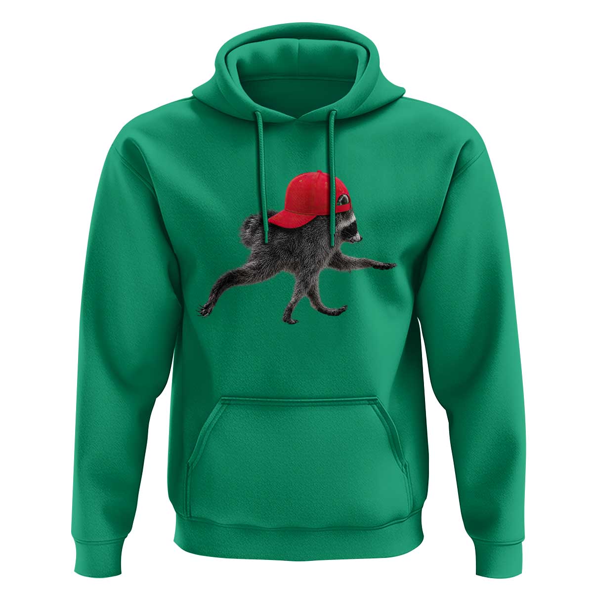 Funny Jimothy Raccoon Wearing Red Cap Graphic Hoodie Viral Seattle Trash Panda Feral Legend