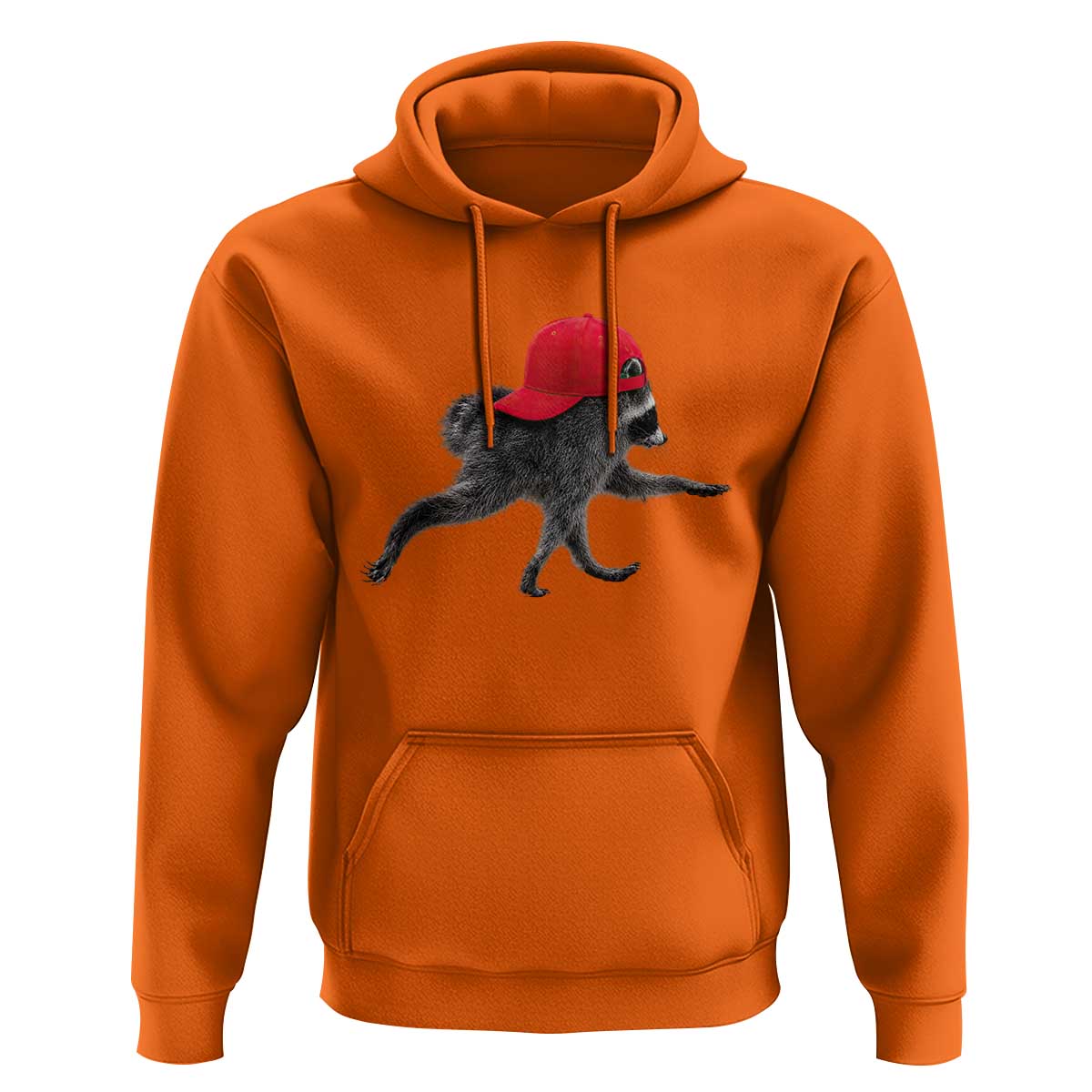 Funny Jimothy Raccoon Wearing Red Cap Graphic Hoodie Viral Seattle Trash Panda Feral Legend