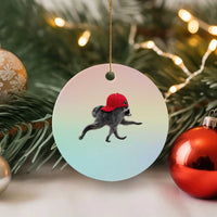 Funny Jimothy Raccoon Wearing Red Cap Graphic Ceramic Ornament Viral Seattle Trash Panda Feral Legend