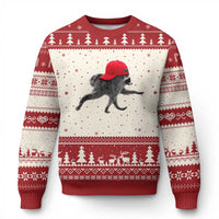 Funny Jimothy Raccoon Wearing Red Cap Graphic Ugly Christmas Sweater Viral Seattle Trash Panda Feral Legend