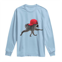 Funny Jimothy Raccoon Wearing Red Cap Graphic Long Sleeve Shirt Viral Seattle Trash Panda Feral Legend