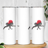 Funny Jimothy Raccoon Wearing Red Cap Graphic Skinny Tumbler Viral Seattle Trash Panda Feral Legend