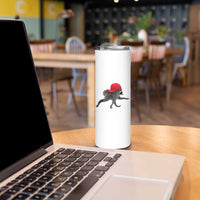 Funny Jimothy Raccoon Wearing Red Cap Graphic Skinny Tumbler Viral Seattle Trash Panda Feral Legend