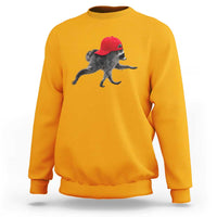 Funny Jimothy Raccoon Wearing Red Cap Graphic Sweatshirt Viral Seattle Trash Panda Feral Legend