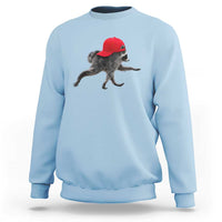 Funny Jimothy Raccoon Wearing Red Cap Graphic Sweatshirt Viral Seattle Trash Panda Feral Legend