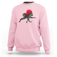 Funny Jimothy Raccoon Wearing Red Cap Graphic Sweatshirt Viral Seattle Trash Panda Feral Legend