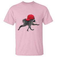 Funny Jimothy Raccoon Wearing Red Cap Graphic T Shirt Viral Seattle Trash Panda Feral Legend