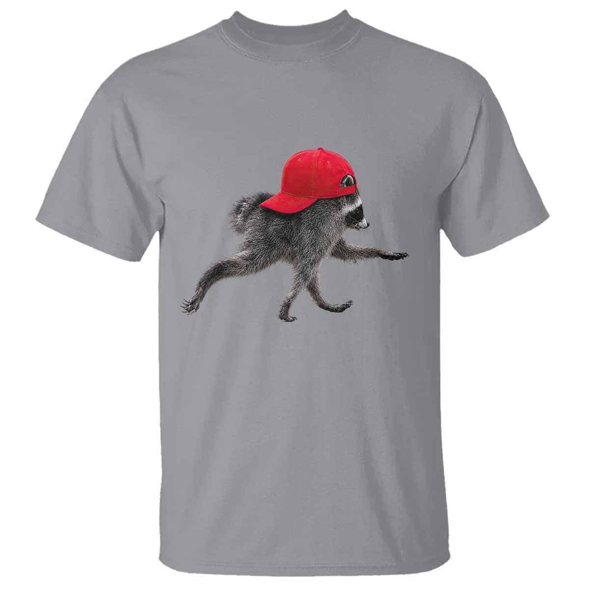 Funny Jimothy Raccoon Wearing Red Cap Graphic T Shirt Viral Seattle Trash Panda Feral Legend