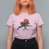 Funny Jimothy Raccoon Wearing Red Cap Graphic T Shirt For Women Viral Seattle Trash Panda Feral Legend