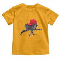 Funny Jimothy Raccoon Wearing Red Cap Graphic Toddler T Shirt Viral Seattle Trash Panda Feral Legend